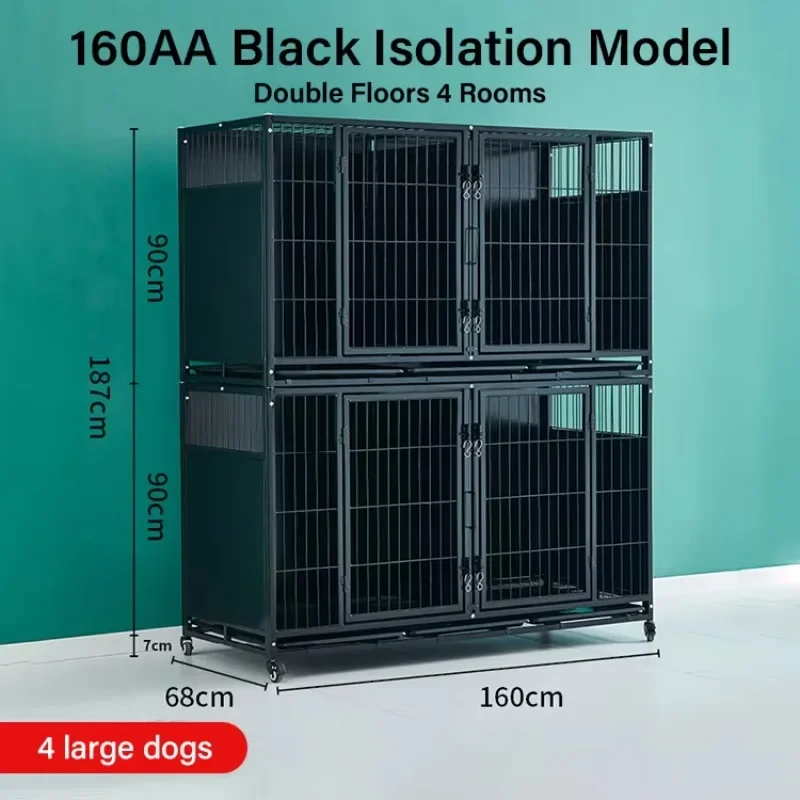 Baking Paint Galvanized Pipe Multi-layer Sizes Free Combination Black and White Dog Display Cage Pet Hospital Inpatient Cage