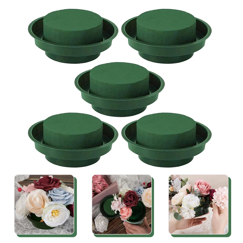 5 قطعة كتل الأزهار مع السلطانيات حامل زهور مستديرة لترتيب الزهور الاصطناعية الطازجة لوازم قفص قاعدة ديكور