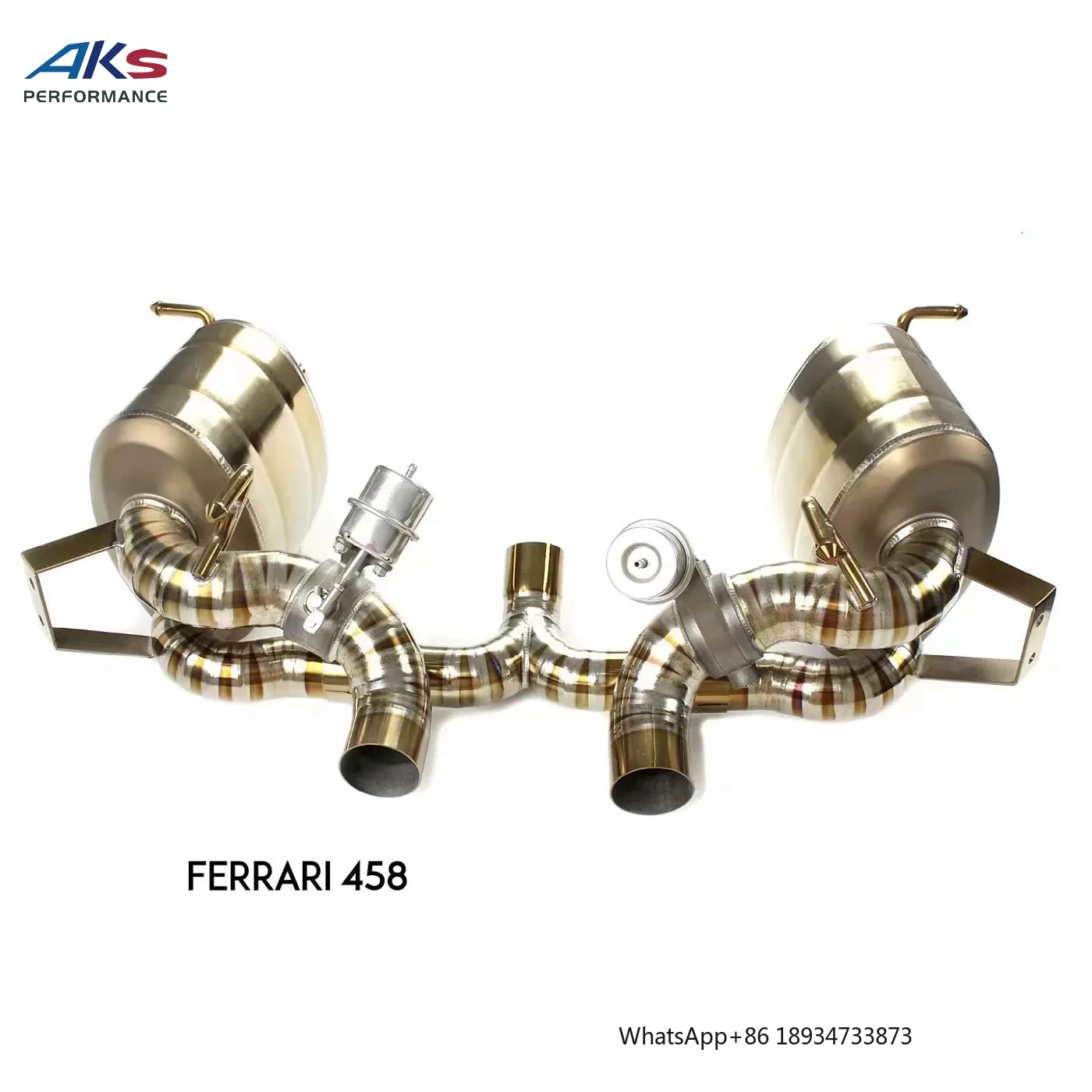 

AKS Titanium Exhaust System for Ferrari 458 Italia 4.5L V8 Catback System With Pneumatic Valve