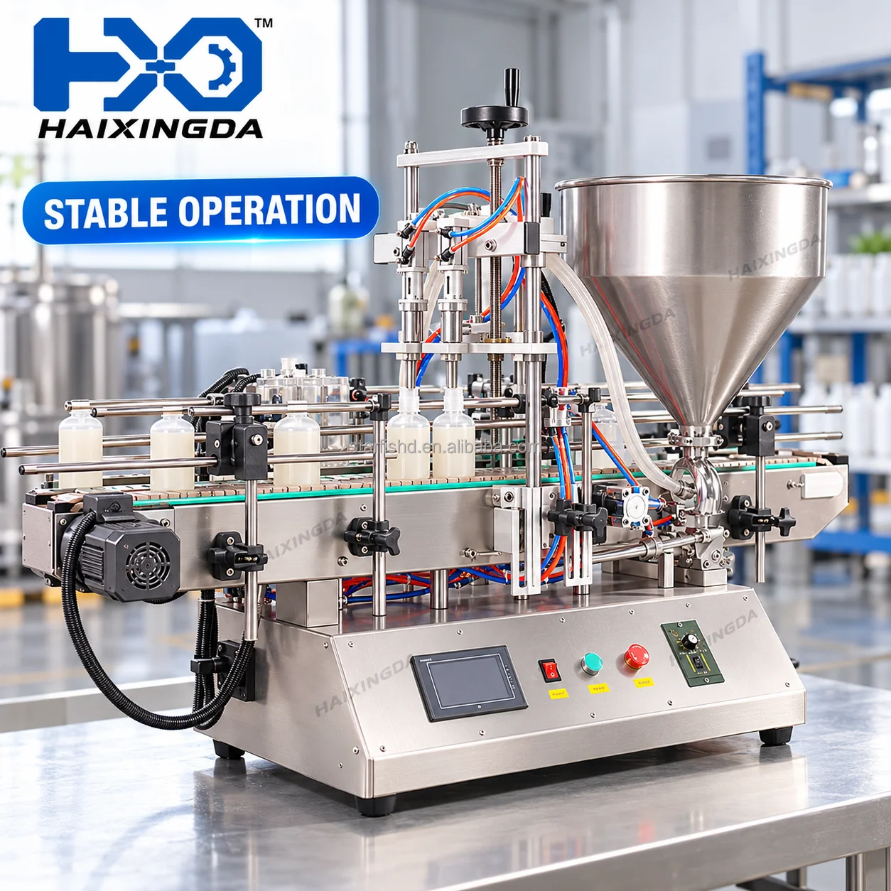 Liquid Bottle Filling Machine Automatic Dual Head System For Shampoo Detergent Oil And Personal Care Production Line Equipment