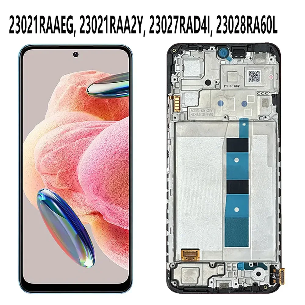 Dla Xiaomi Redmi Note 12 4G 23021RAAEG 23021RAA2Y Wyświetlacz LCD z ramką dotykową Cyfrowy dla Redmi Note 12 4G Wymiana ekranu