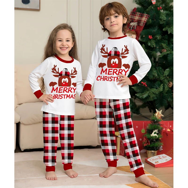 Family Christmas Matching Pajamas Set 2025 Xmas Father Mother Kids Clothes Pyjamas Mom And Daughter Son Sleepwear Look Outfits