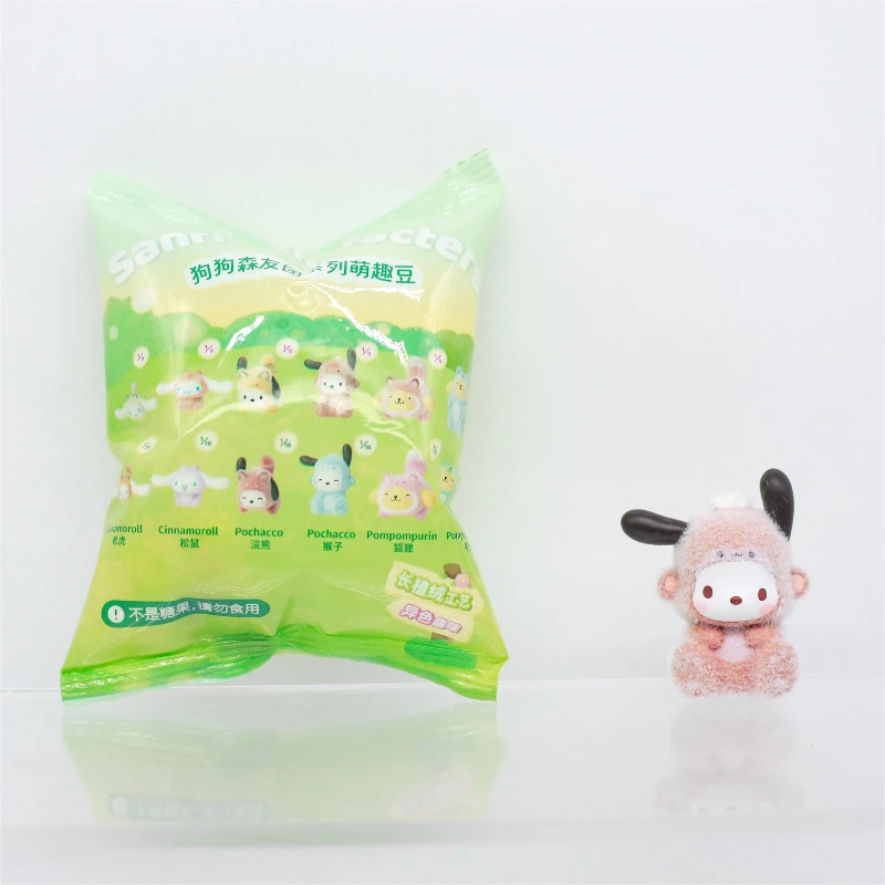 

Sanrio Characters Blind Box Toys Doggy Forest Friends Group Cute Beans Animal Costumes Pochacco Pompompurin Doll Kids Gifts
