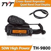 TYT TH-9800 PLUS Walkie Talkie 50W High Power Quad Band Transceiver Long Range 809CH Cross-Band Repeater two way radio