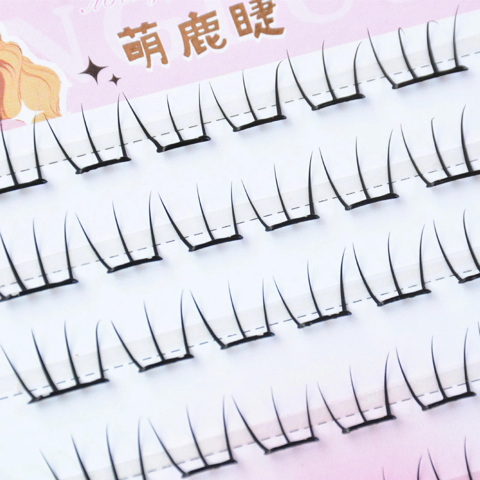 Selbstklebende Cluster-Wimpern, einzelne Wimpern, kein Kleber erforderlich, koreanisches Make-up, DIY-Wimpern, natürliche Comic-Wimpern