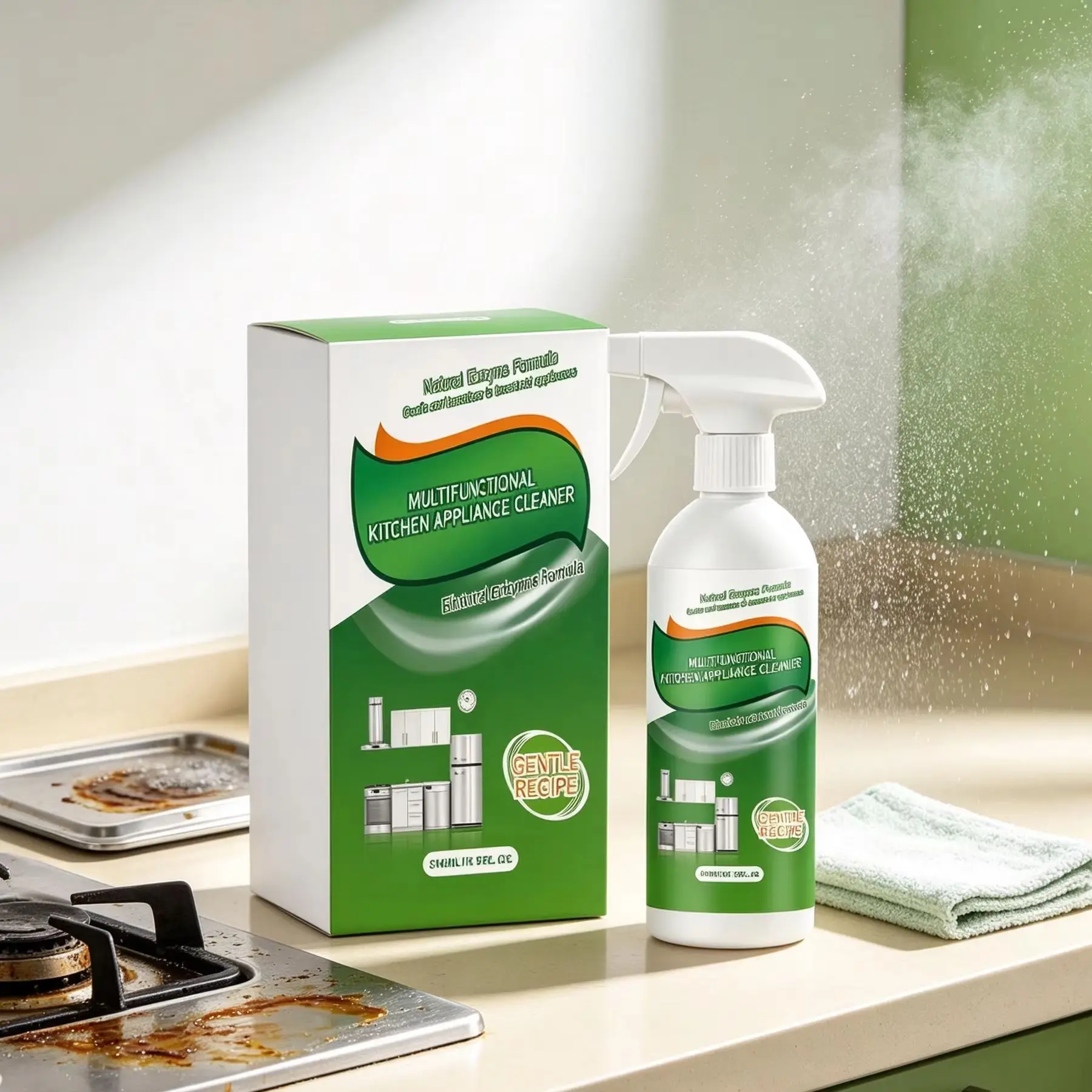 Multifunctional Kitchen Appliance Cleaner Odor Eliminator Oven Stove Range Hood Strong Grease Remover Heavy Oil Stain Cleaner