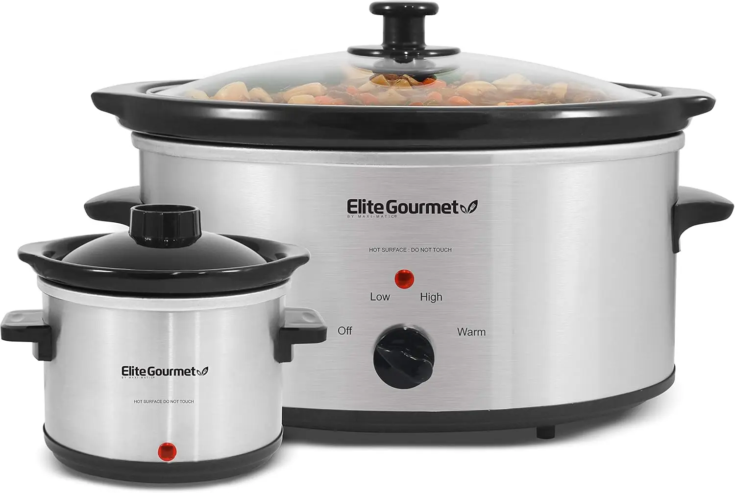 

Electric Slow Cooker 5 Quart, Adjustable Temp, Dishwasher Safe Glass Lid & Crock, for Entrees, Sauces, Stews & Dips