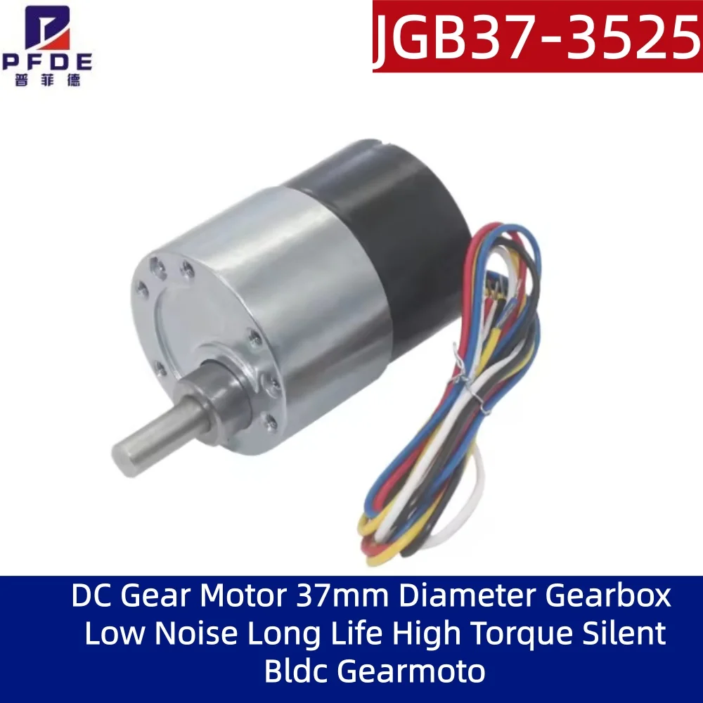 

JGB37-3525 37mm Diameter Gear Box Powerful Micro Long Life High torque DC 24V Brushless Gear Motor Silent BLDC Geared Motor