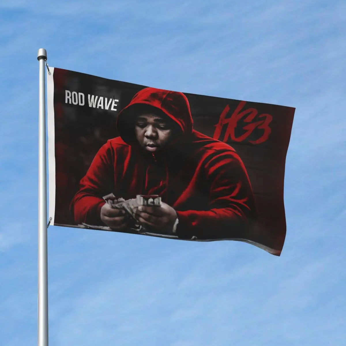 Rapper Rod Wave Flag Double Sided Indoor Outdoor Banner Pop Singer Music 2 Grommets Home Room Dorm Wall Decor