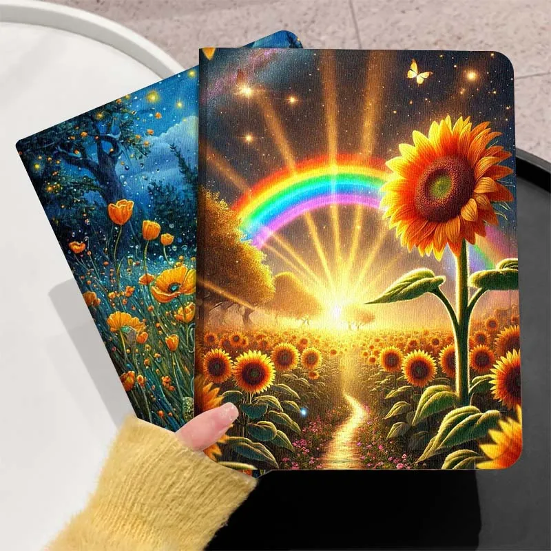 

Art Sunflower Beautiful Flower Gift For Huawei MediaPad T5 T10s M6 M5Lite SE Honor Tab 5 6 7 V7 V8 X8a X9a Pro Soft Tablet Case