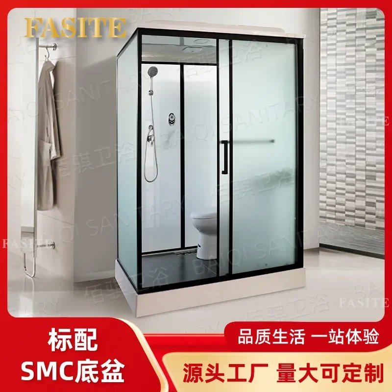 For SMC Integrated Shower Room Dry and Wet Separation Bathroom Shelter Hospital Use Waterproof Modular Bath Cabin