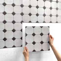 3D Wall Sticker Self-adhesive Decorative Wall Tile Peel and Stick Tile Backsplash for Kitchen Bathroom Waterproof Tile Sticker