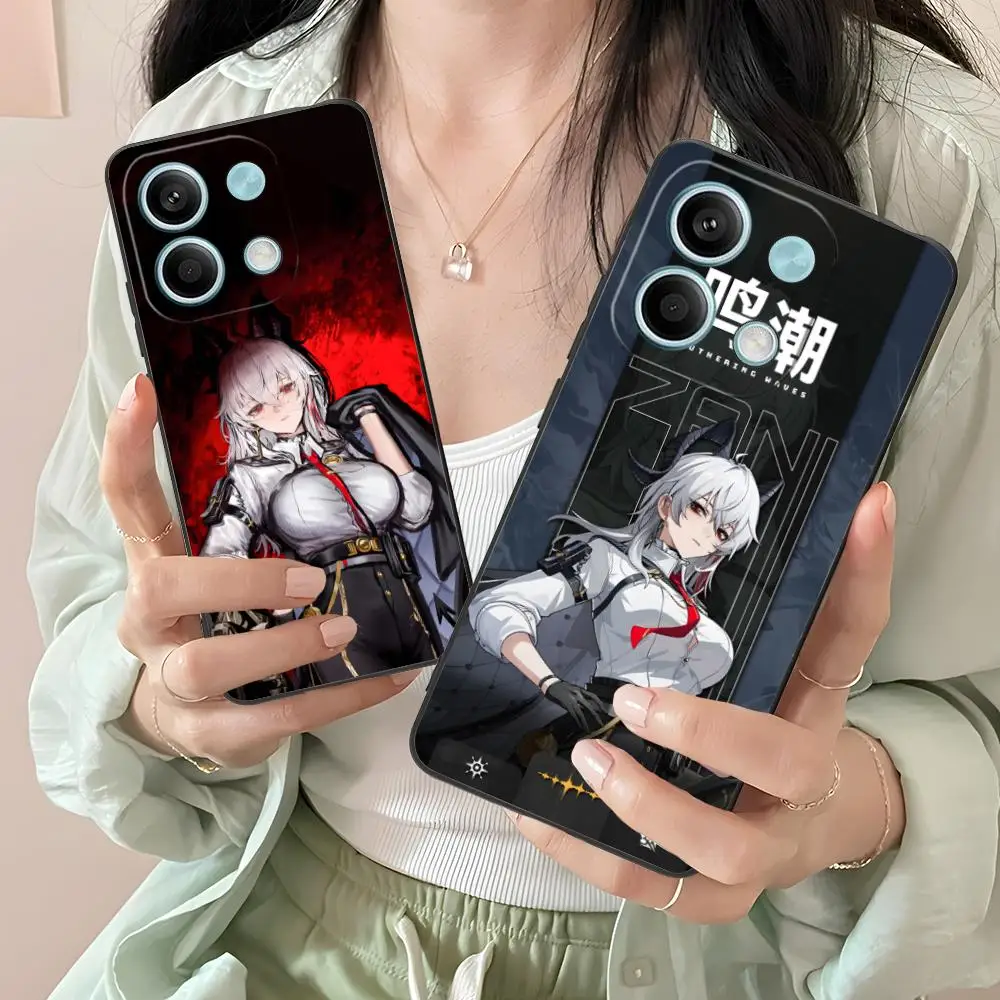 Wuthering Waves Zani Phone Case for Xiaomi Redmi Note 14 13 12 11 A5 3 2 1 Pro Plus 4G 5G Colour Printing Protective Smartphone