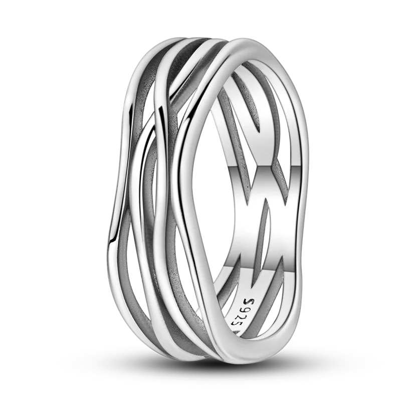 Women's 925 Sterling Silver Zircon Wedding Ring