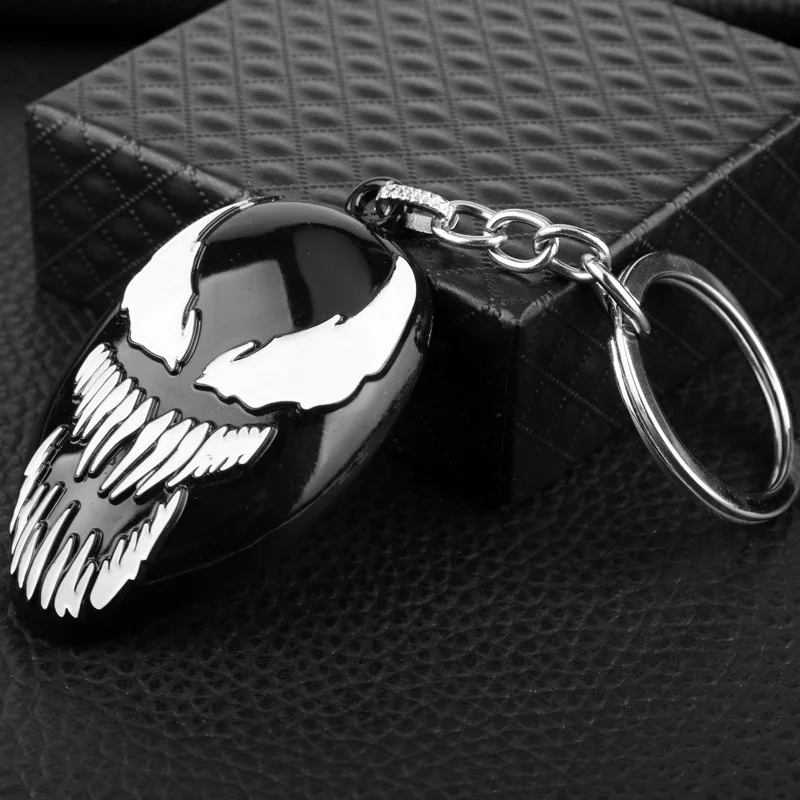 Marvel Legend Venom Eddie Brock Metal Keychain Pendant Fashion Pendant Ornament Creative Keychain Marvel Fan Gift