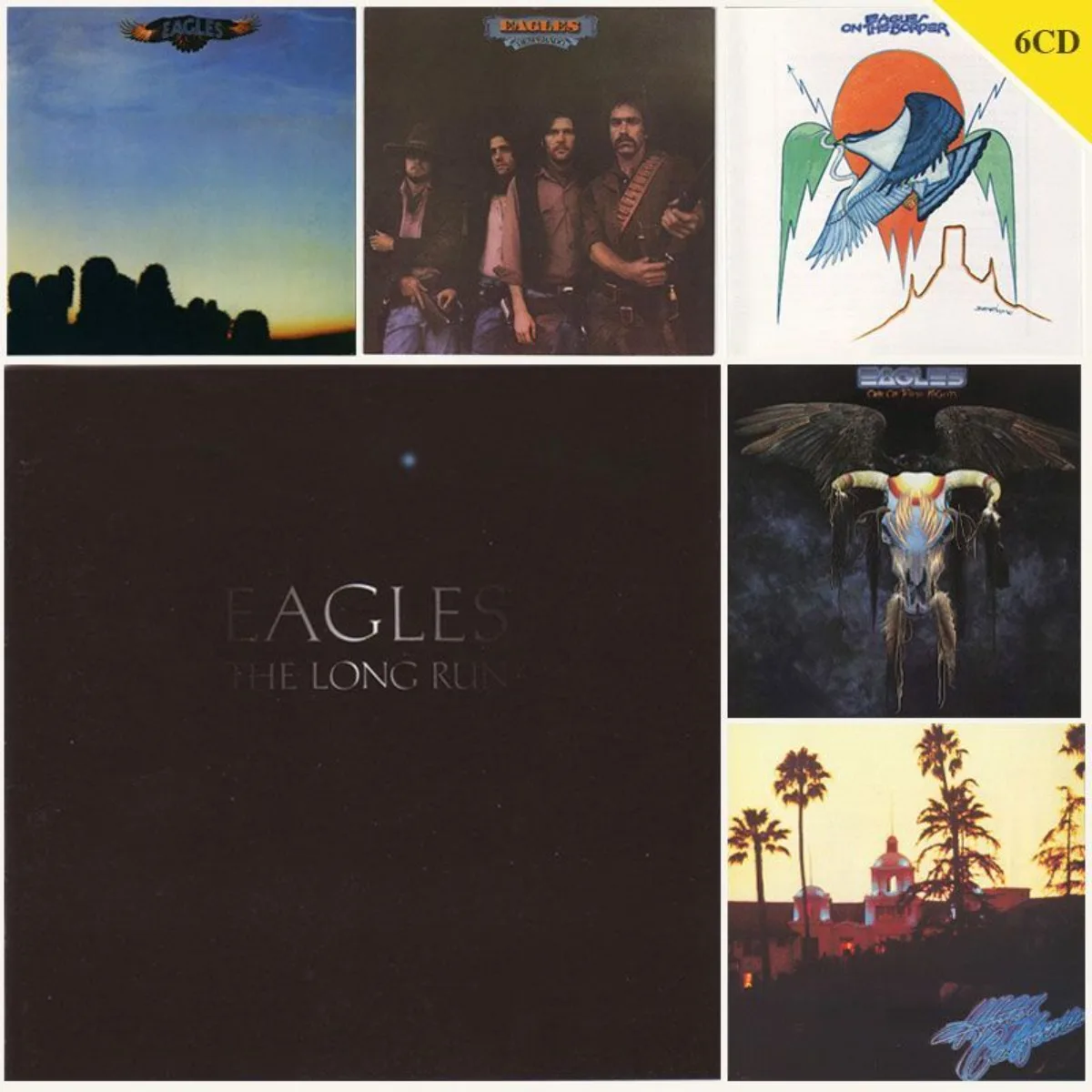Colección Completa de Álbumes del Grupo Eagles - Solo CD, Edición Audiophile, Clásico de Rock y Country, Obra Maestra, 6CD