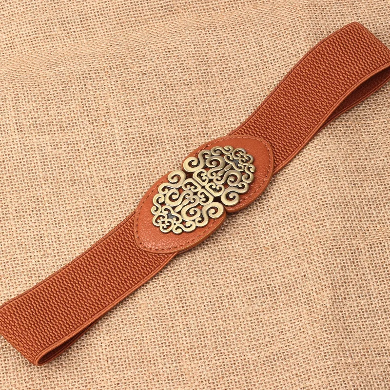 سترة نسائية على الموضة الكورية مزينة بحزام عريض مرن بإبزيم وخصر للنساء