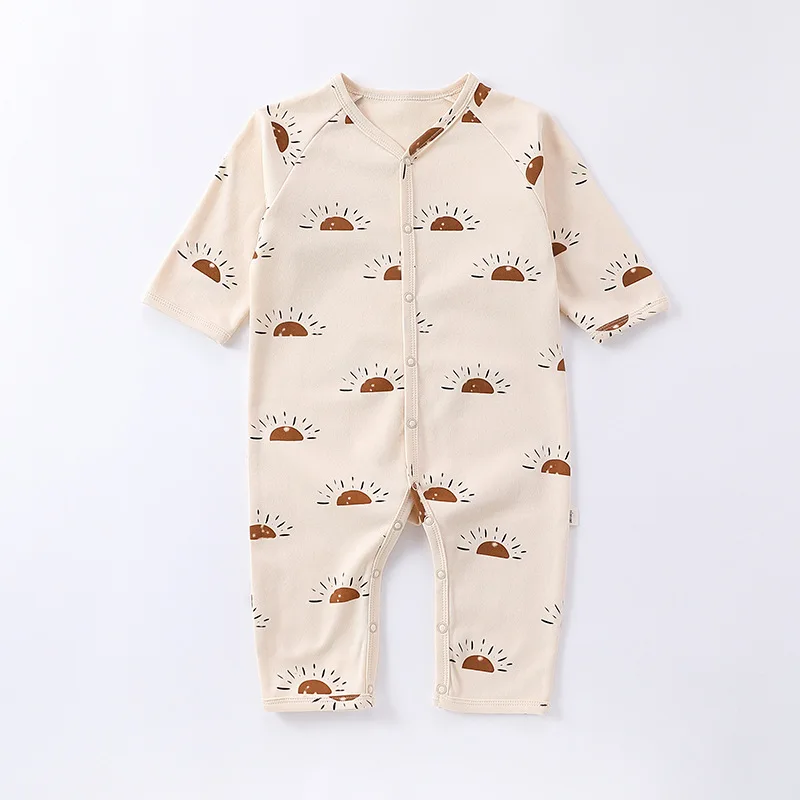 0-24M Newborn Cotton Baby Romper Kid Boy Girl Spring Clothes Summer Long Sleeve Jumpsuit Cute Sweet Outfit