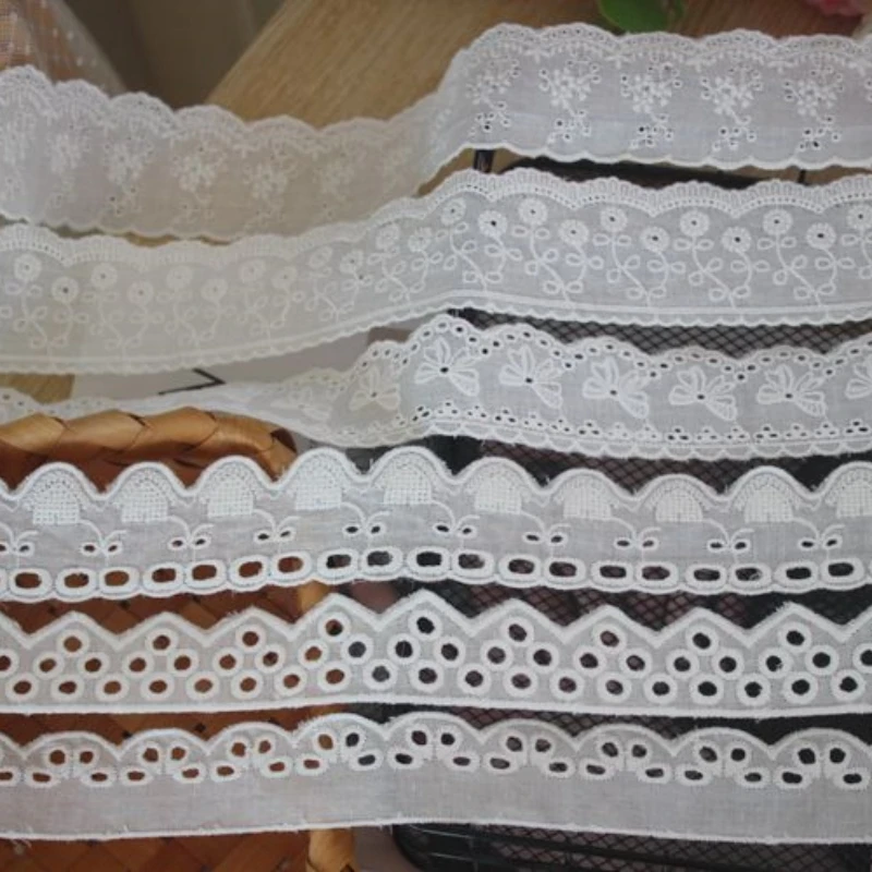 10Yards/Lot Pure Cotton Lace Trim, DIY Children\'s Clothing Edge Piping.Home Sewing Accessories RS4569