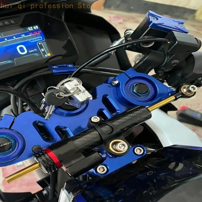 Frontend-Stütze, Motorrad-Lenkungsdämpfer-Stabilisator, umgekehrte Halterungsanordnung mit Carbon-Look-Hülse für den täglichen – Detail 7