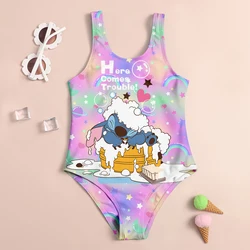 Beach Swimsuit Kids Large Size Bikini Vacation Stitch Swimsuits Girl Summer Children Swimwear Cute Party Girls' Baby Children's