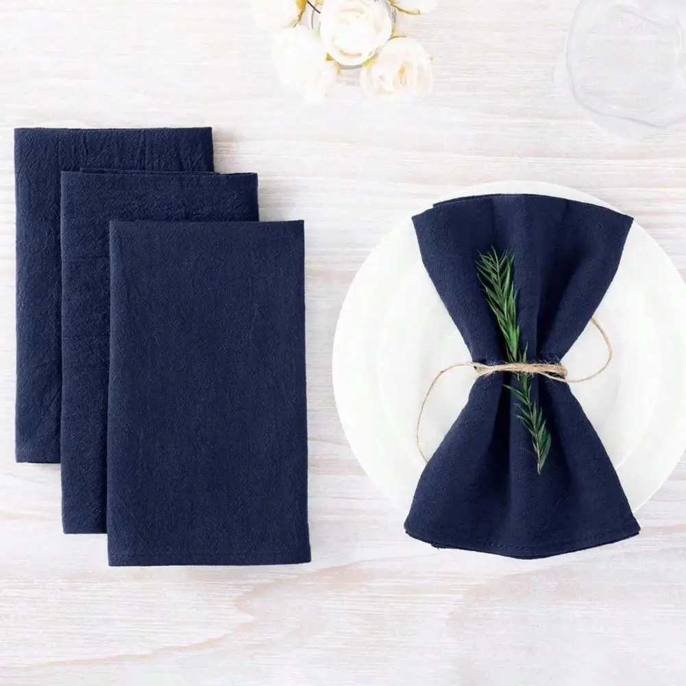 Cotton Hotel Napkins Solid Color Cloth Napkin Set Elegant Reusable Fabric Napkins for Wedding Baby Shower Washable Farmhouse