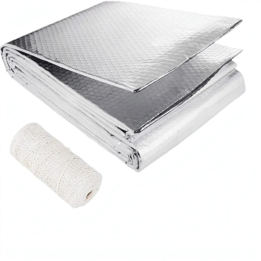 Double Sided Aluminum Thermal Bubble Film Winter Garden Plant Protection Wrap Frost Resistance Guard For Potted Flowers