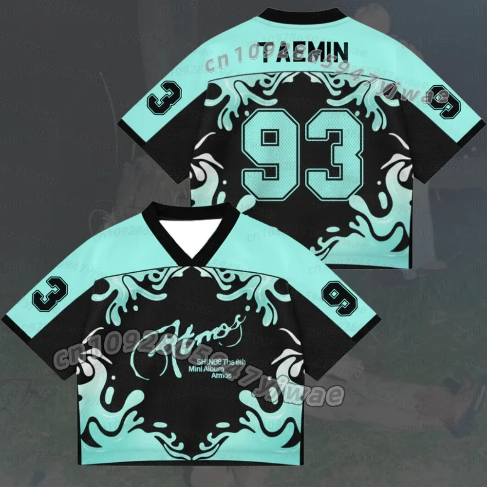 Camisetas para mujer Midnight Thoughts Shinee Atmos Album Concert Tour Mix Mesh Jersey TAEMIN, regalo para fans, camiseta para mujer