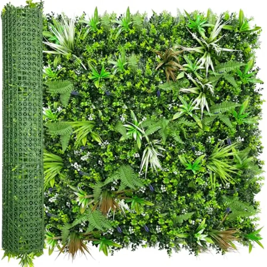 

Искусственные панели из самшита для живой изгороди 54'' x 120'' с УФ-защитой, имитация травяной стены, экран-забор для патио и балкона
