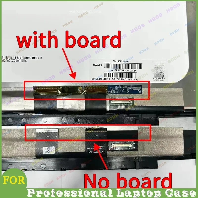 @BDBH For Pavilion X360 Convertible 14-DY 14 DY 14M-DY Display Touch Screen Digitizer Assembly Frame FHD Replacement LCD 30PINS