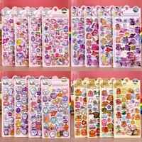 4-40 Pcs Mix Cartoon Capybara Sanrio Kuromi My Little Pony 3d Stereo Crystal Sticker Handbook Material