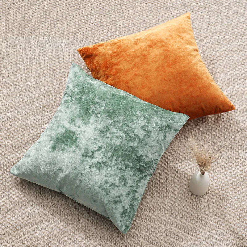 

2 Piece Nordic Solid Color Velvet Cushion Cover Modern Fashion Pillow Covers Decorative Multi-size Smooth Texture Home Decor