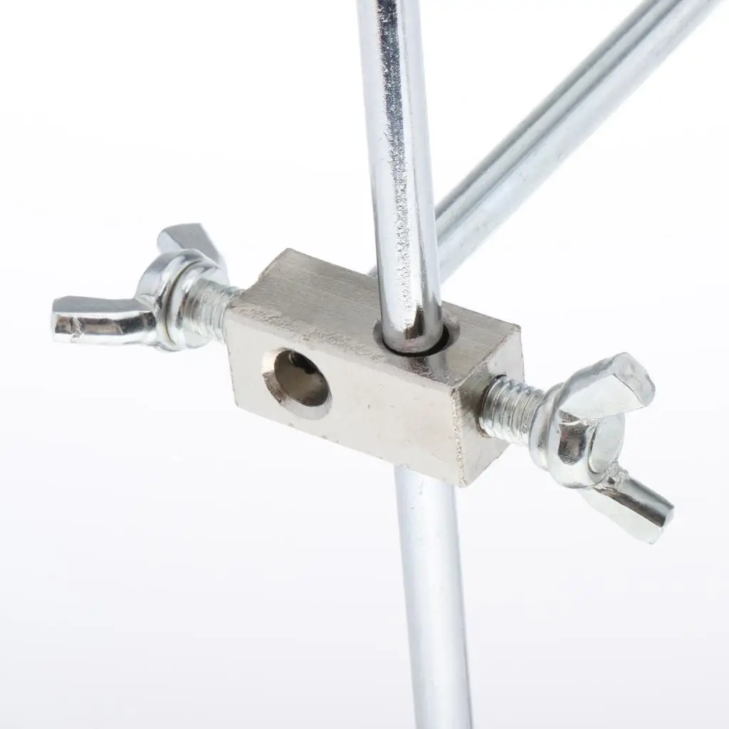 Iron Stand, Firm and Solid Base, Rod, Cork , Clamp with Head and Retort Ring, Easy to Use and Install