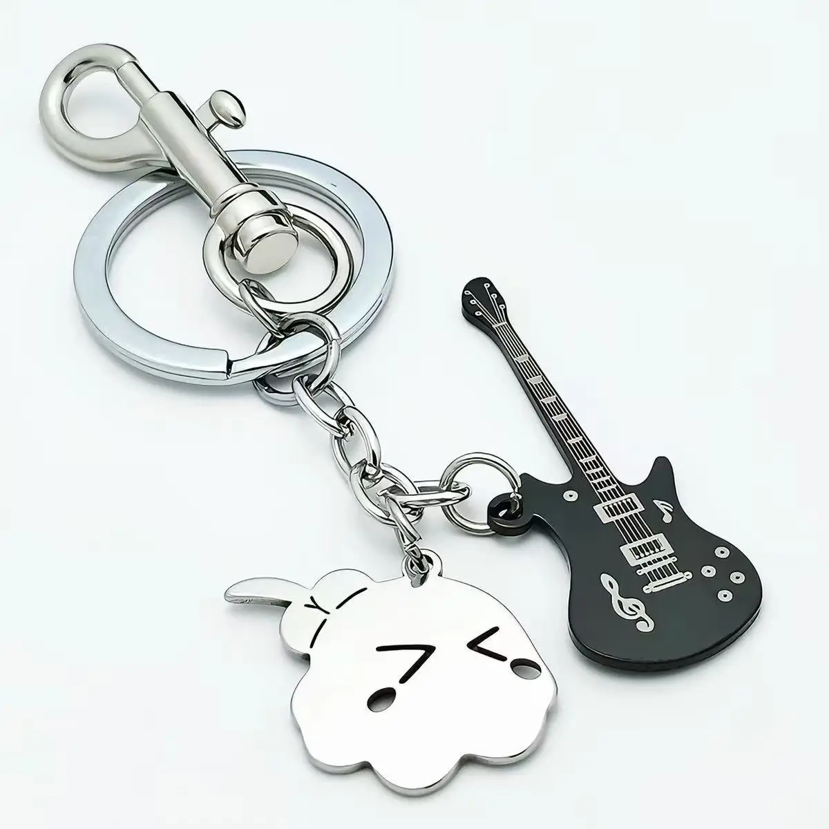 Bocchi The Rock Keychain Anime Metal Pendant Zinc Alloy Backpack Keyring Cute Cartoon Guitar Bag Charm Collectible Anime Merch