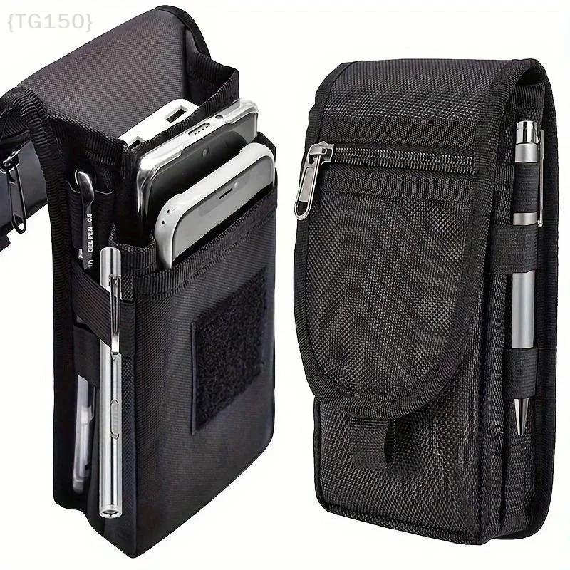 

【F2-TG150】Mobile Phone Bag Casual Waist Bag Pen Insertion Bag Flip Top Mobile Phone Waist Hanging Bag Waist Bag Mobile Phone