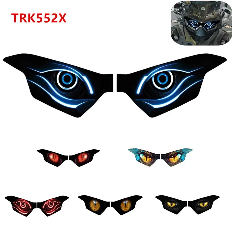 TPK 552 X Fit Motorcycle Headlight Sticker For Benelli TRK552 TRK552X 2023 2024 Head Light Pegatinas Guard Head Light Protection