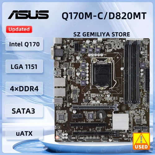 Placa Base Asus Q170M-C/D820M Intel Q170 Lga 1151 Ddr4 64Gb