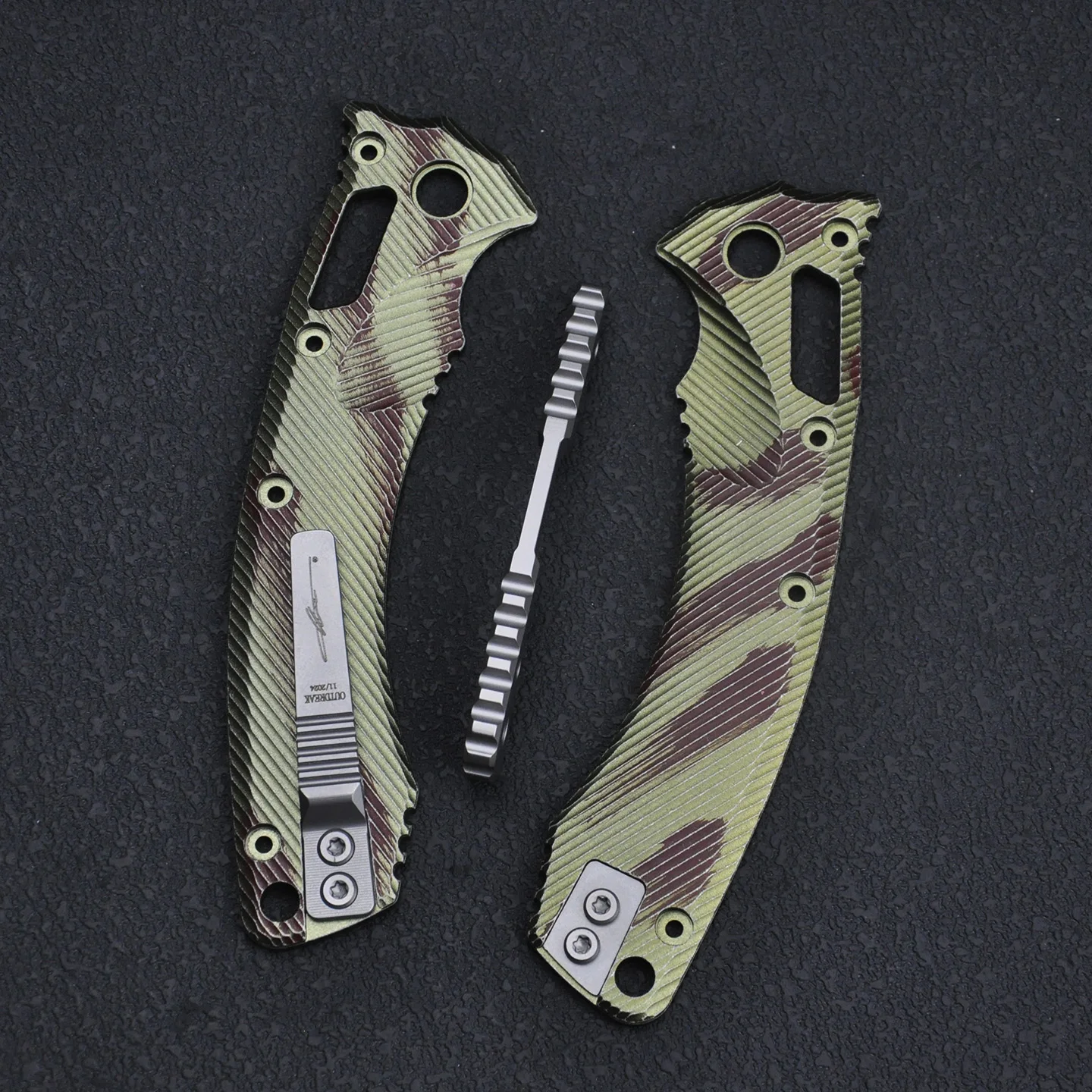 MT Amphibian Ram-LOK Folding Knife Aluminum Alloy 1 Set Whole Accessories Camping Hiking EDC Tools Knife parts Customization