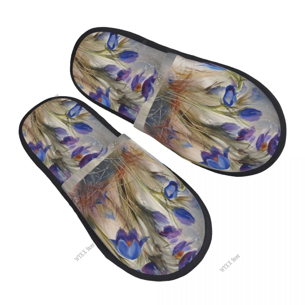 Irises 2 Van Gogh Slipper للنساء والرجال شبشب شتوي دافئ شبشب داخلي