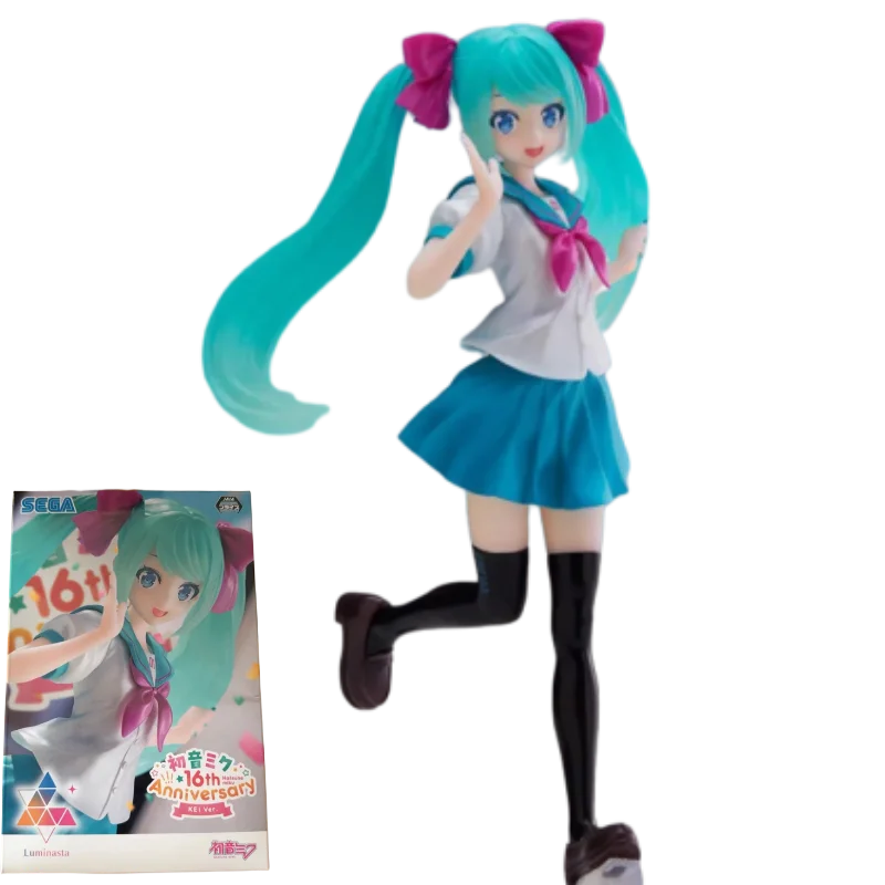 

Genuine Hatsune Miku Anime Figure 16th Anniversary Kei Ver Action Figure Toys for Girl Kids Gift Collectible Model Ornaments