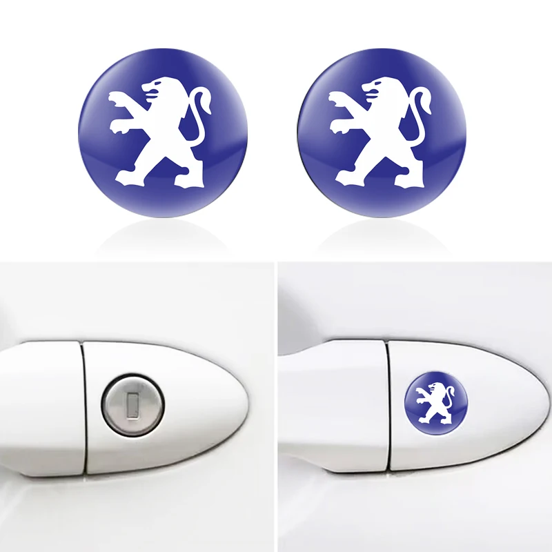 2/5/10pcs Car Door Lock Keyhole Stickers Protector Lock Core Decal For Peugeot 206 3008 308 307 106 407 208 207 107 2008 508 408