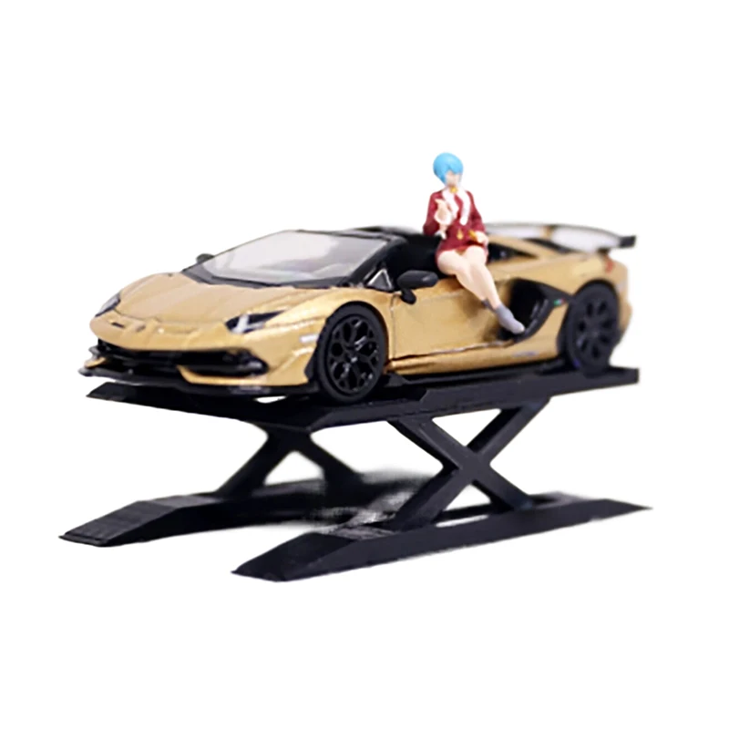 

Двухэтажная парковочная рама, модель для 1/64, игрушечный автомобиль из сплава, 3D печатная гаражная стойка, украшение для сцены, сборные детали