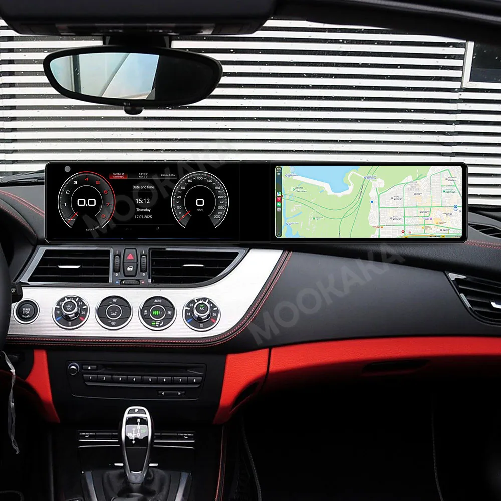 24.6" Carplay Car Radio Dual Screen For BMW Z4 2009-2017 NBT CIC Android Auto Stereo Multimedia Tape Recorder GPS Navi Head Unit