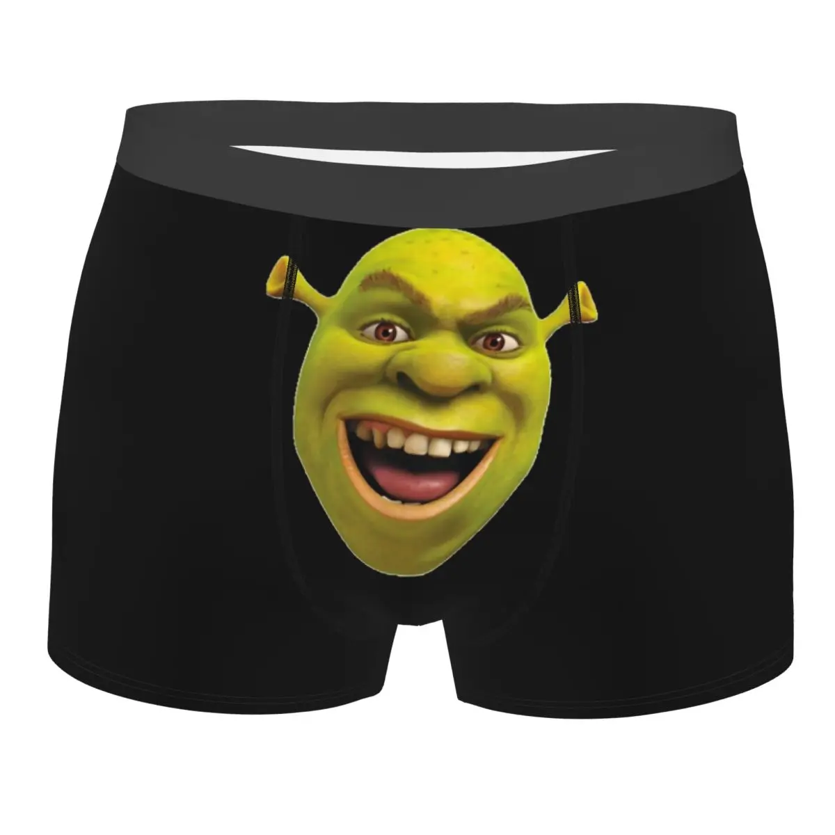 

Humor Boxer Shreks Face Shorts Panties Briefs Men Long Underwear Soft Underpants for Homme Plus Size