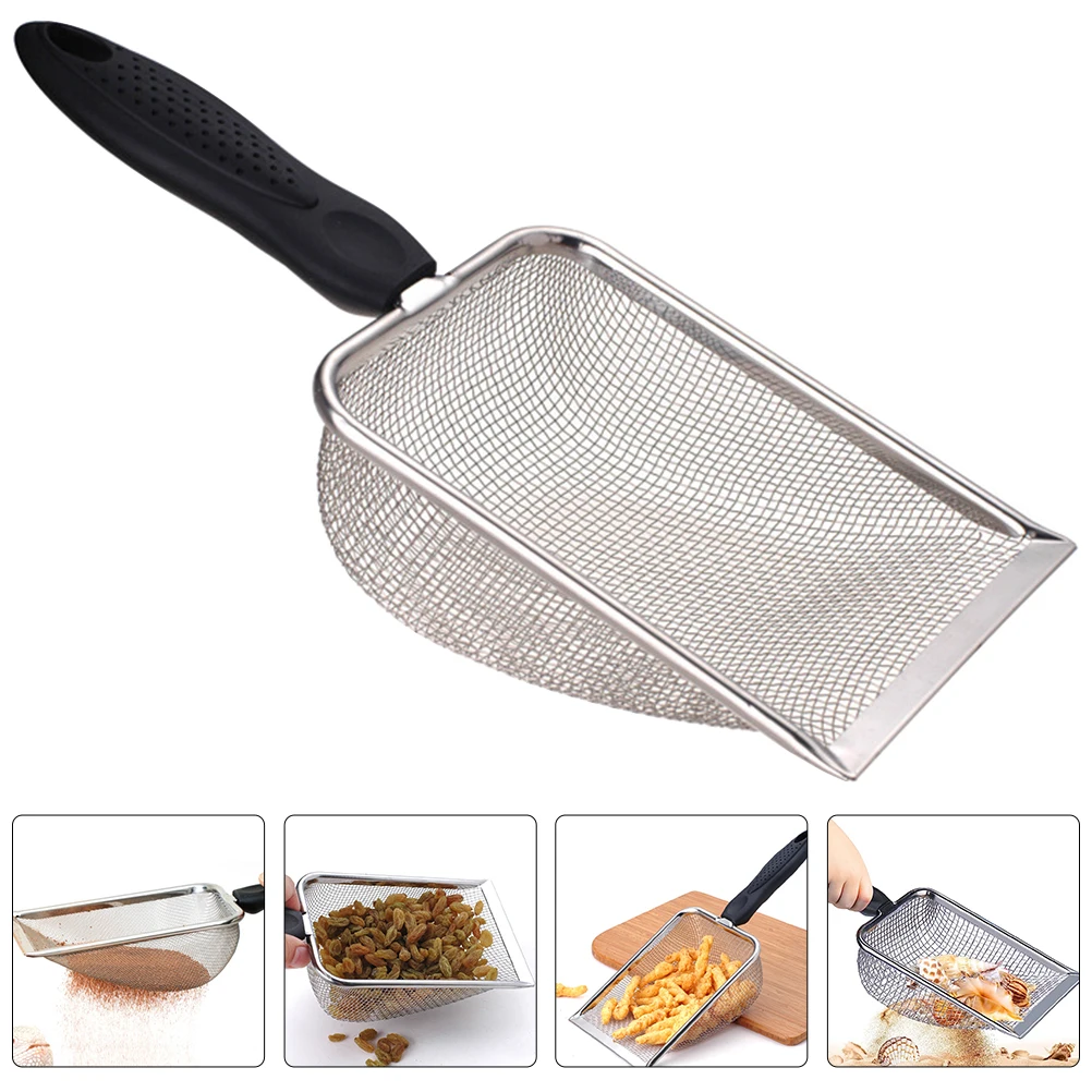 พลาสติก ABS ของเล่นชายหาดตาข่ายพลั่วทรายกรองขุดของเล่นแบบพกพาสวนสะดวกพลั่วเครื่องมือ