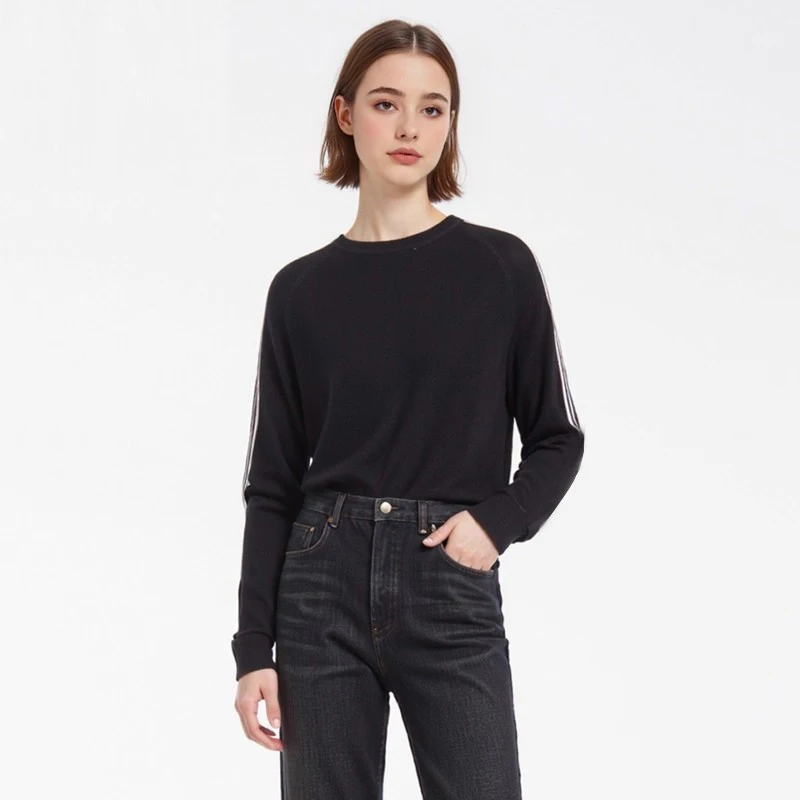 

Comfortable Faionable Classic round Ne Long Sve Knitted Sweater for Women Spring Autumn New Sle H Home Label Removed