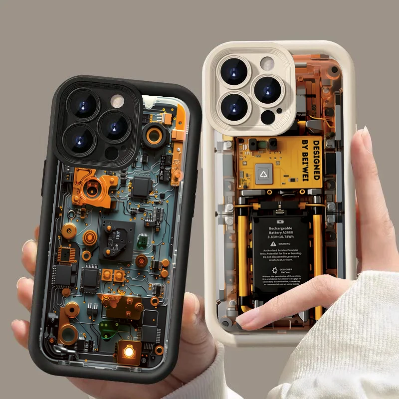 Advanced Circuit Board Silicone Phone Case For Xiaomi Redmi 12C 13C 14C 13 Redmi Note 14 13 12 Pro Plus 5G 12S 11S 11 10 Cover