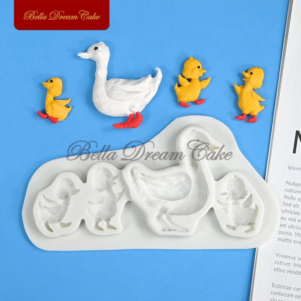 3d duck-like silicone molde para chocolate fondant e cupcake, ferramentas de decoração, argila resina modelo, cozinha uset