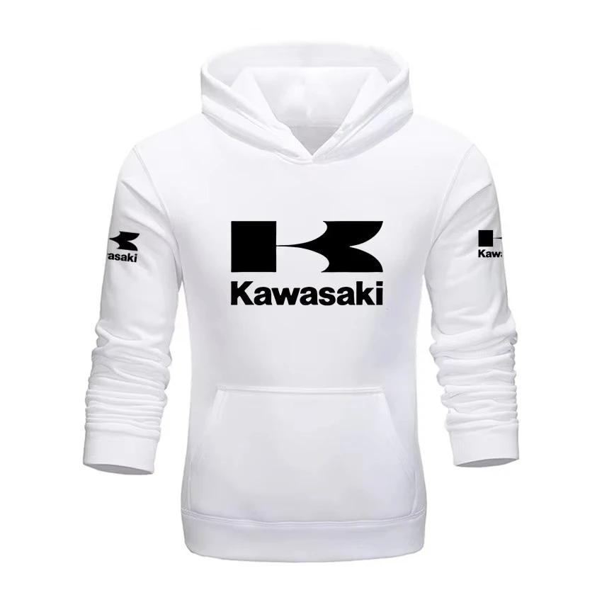 

Новая толстовка с логотипом KAWASAKI 2026 года, мужская теплая шерстяная толстовка, осенне-зимняя новинка, повседневный спортивный топ, модная одежда для пар