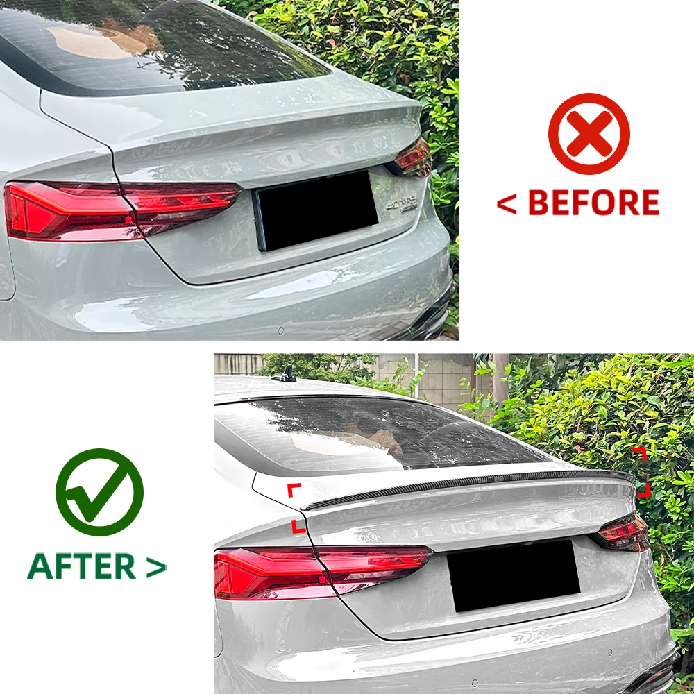 For Audi A5 F5 2017-2024 S5 Sportback Four Door Rear Top Tail Wing Spoiler Modification Car Body Kit